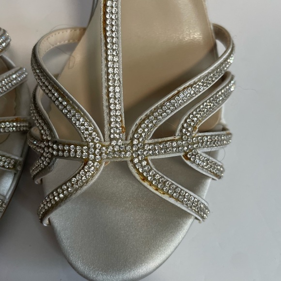 Le Chateau Silver  Studded Strappy Heel - Picture 5 of 8